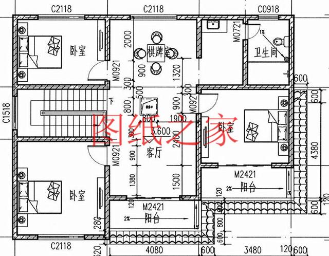 130平的二層別墅設(shè)計圖，外觀精美布局實用，造價只要30W。