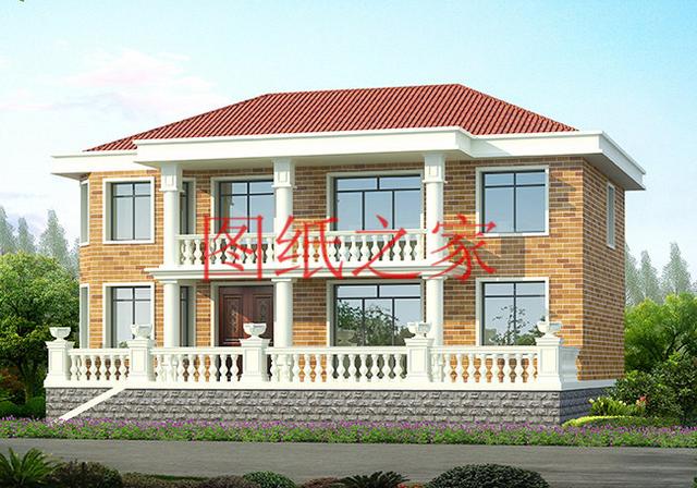 130平的二層別墅設(shè)計圖，外觀精美布局實用，造價只要30W。