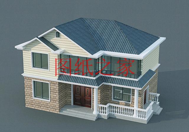 130平的二層別墅設(shè)計圖，外觀精美布局實用，造價只要30W。