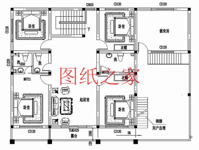寬敞明亮的二層別墅設(shè)計圖，簡約大方、與眾不同！