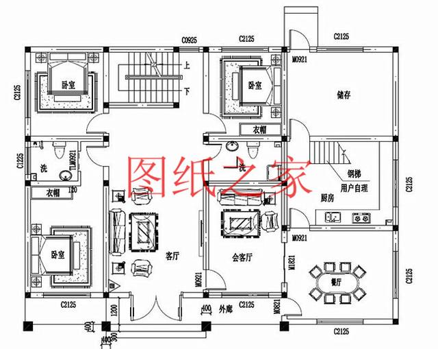 寬敞明亮的二層別墅設(shè)計圖，簡約大方、與眾不同！
