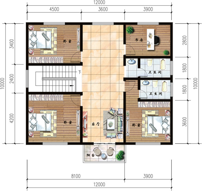 三層三間別墅設(shè)計圖方案，含外觀圖片，自建推薦