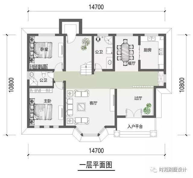 兩層歐式小戶型別墅設(shè)計(jì)圖，挑高客廳+衣帽間，高端上檔次。
