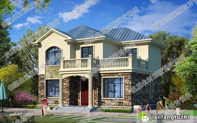 5款二三層別墅設(shè)計圖，占地小，造價20萬左右。