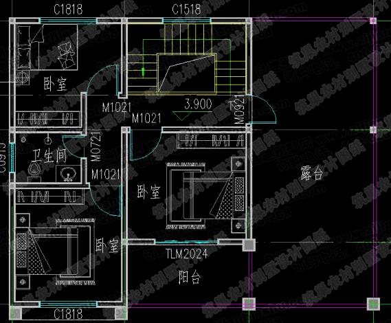 5款二三層別墅設(shè)計圖，占地小，造價20萬左右。