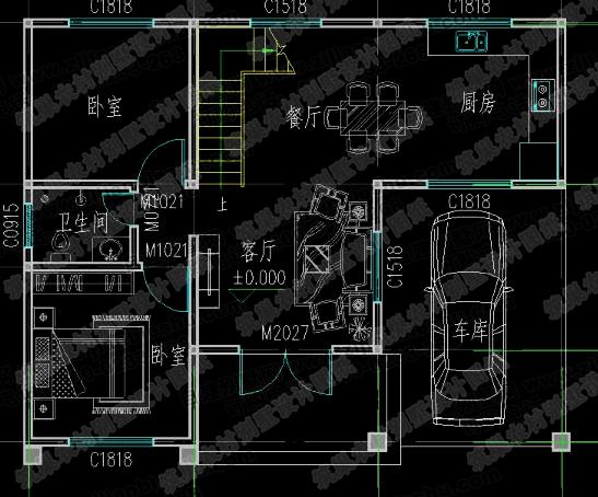 5款二三層別墅設(shè)計圖，占地小，造價20萬左右。