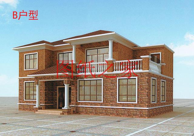 大戶型二層別墅設(shè)計(jì)圖，經(jīng)濟(jì)實(shí)惠、簡單大氣，適合大家族居住。