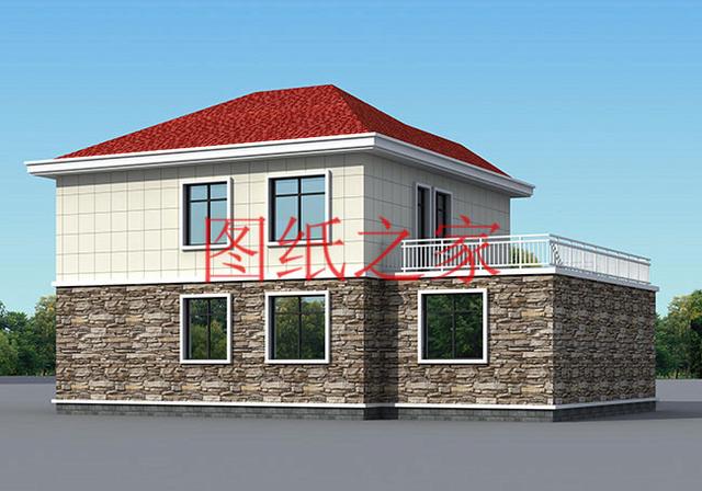 大戶型二層別墅設(shè)計(jì)圖，經(jīng)濟(jì)實(shí)惠、簡單大氣，適合大家族居住。