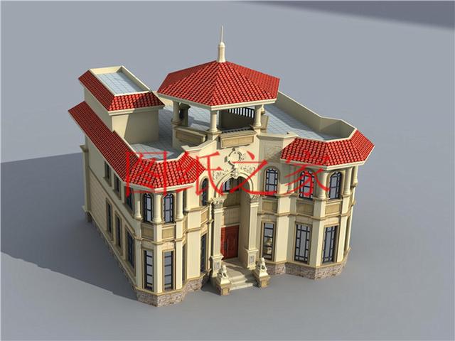 大戶型二層別墅設(shè)計(jì)圖，經(jīng)濟(jì)實(shí)惠、簡單大氣，適合大家族居住。