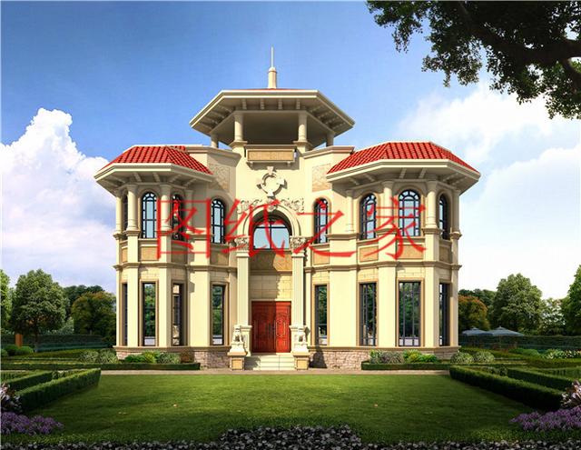 大戶型二層別墅設(shè)計(jì)圖，經(jīng)濟(jì)實(shí)惠、簡單大氣，適合大家族居住。