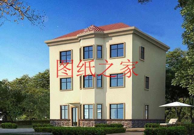 漂亮實(shí)用的農(nóng)村三層別墅設(shè)計(jì)圖，130平7個(gè)臥室。