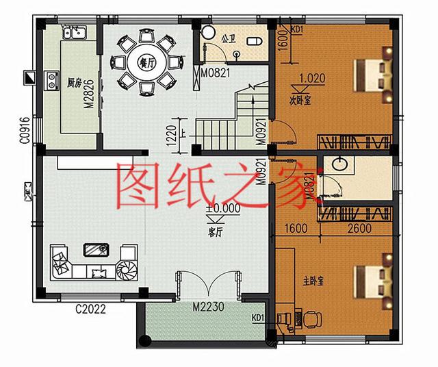 漂亮實(shí)用的農(nóng)村三層別墅設(shè)計(jì)圖，130平7個(gè)臥室。