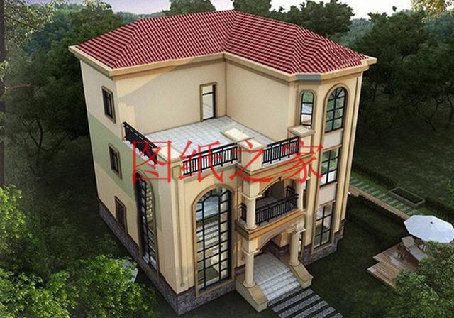 漂亮實(shí)用的農(nóng)村三層別墅設(shè)計(jì)圖，130平7個(gè)臥室。