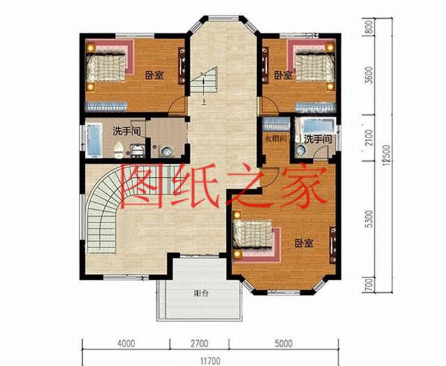 漂亮實(shí)用的農(nóng)村三層別墅設(shè)計(jì)圖，130平7個(gè)臥室。