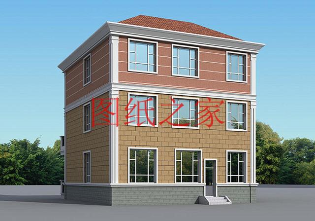 漂亮實(shí)用的農(nóng)村三層別墅設(shè)計(jì)圖，130平7個(gè)臥室。