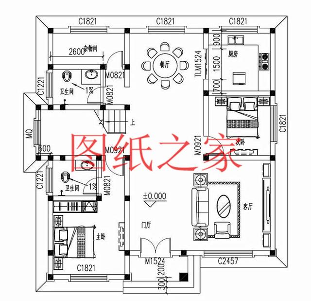 漂亮實(shí)用的農(nóng)村三層別墅設(shè)計(jì)圖，130平7個(gè)臥室。