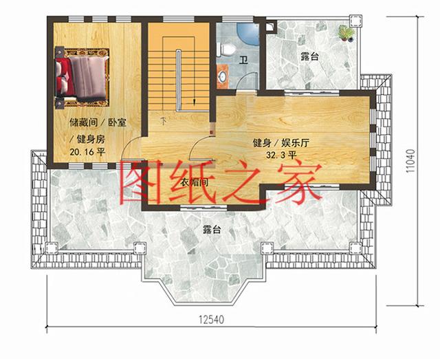 漂亮實(shí)用的農(nóng)村三層別墅設(shè)計(jì)圖，130平7個(gè)臥室。