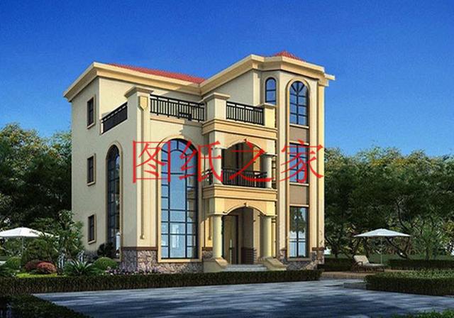 漂亮實(shí)用的農(nóng)村三層別墅設(shè)計(jì)圖，130平7個(gè)臥室。