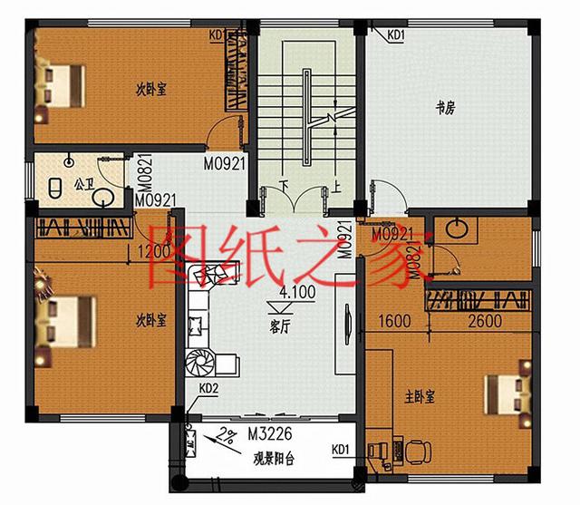 漂亮實(shí)用的農(nóng)村三層別墅設(shè)計(jì)圖，130平7個(gè)臥室。
