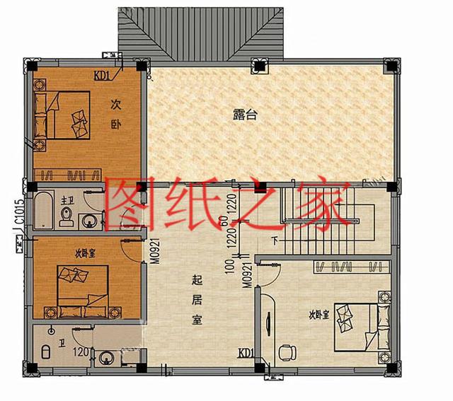 適合農(nóng)村建房的三層別墅設(shè)計圖，占地140平造價35萬左右。
