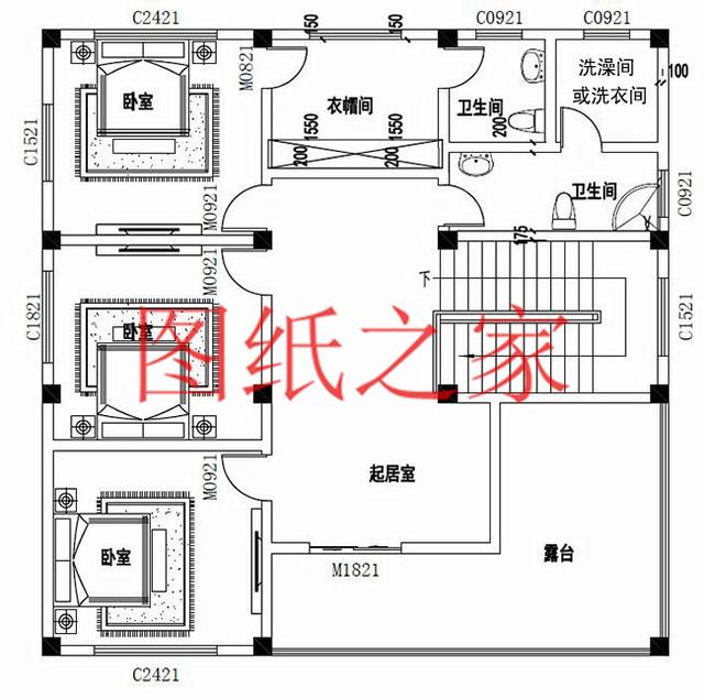 適合農(nóng)村建房的三層別墅設(shè)計圖，占地140平造價35萬左右。