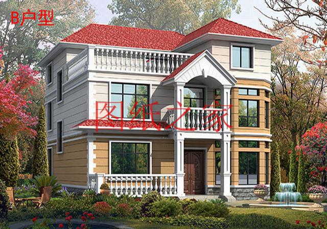 適合農(nóng)村建房的三層別墅設(shè)計圖，占地140平造價35萬左右。