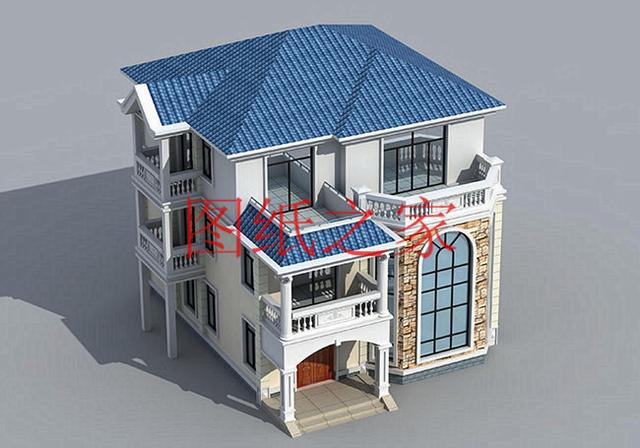 適合農(nóng)村建房的三層別墅設(shè)計圖，占地140平造價35萬左右。