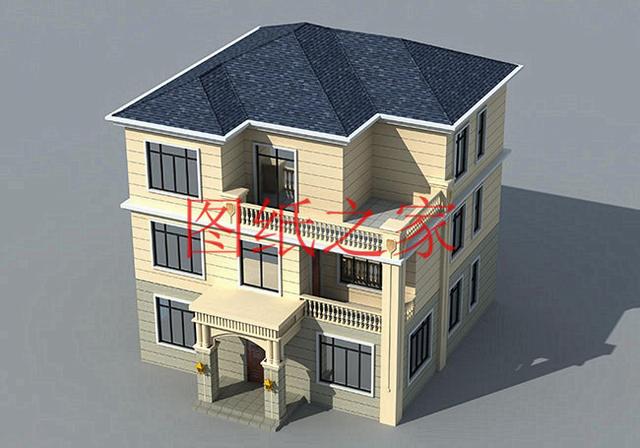 適合農(nóng)村建房的三層別墅設(shè)計圖，占地140平造價35萬左右。