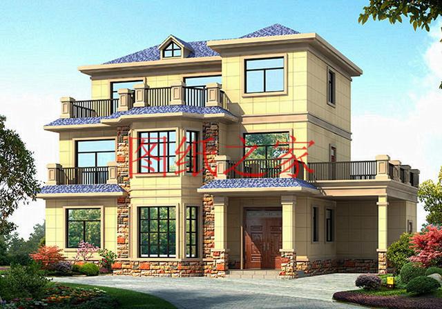 適合農(nóng)村建房的三層別墅設(shè)計圖，占地140平造價35萬左右。