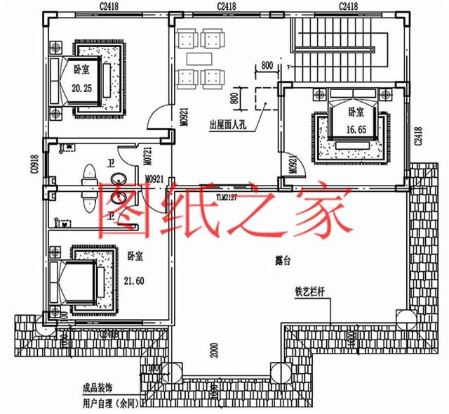 適合農(nóng)村建房的三層別墅設(shè)計圖，占地140平造價35萬左右。