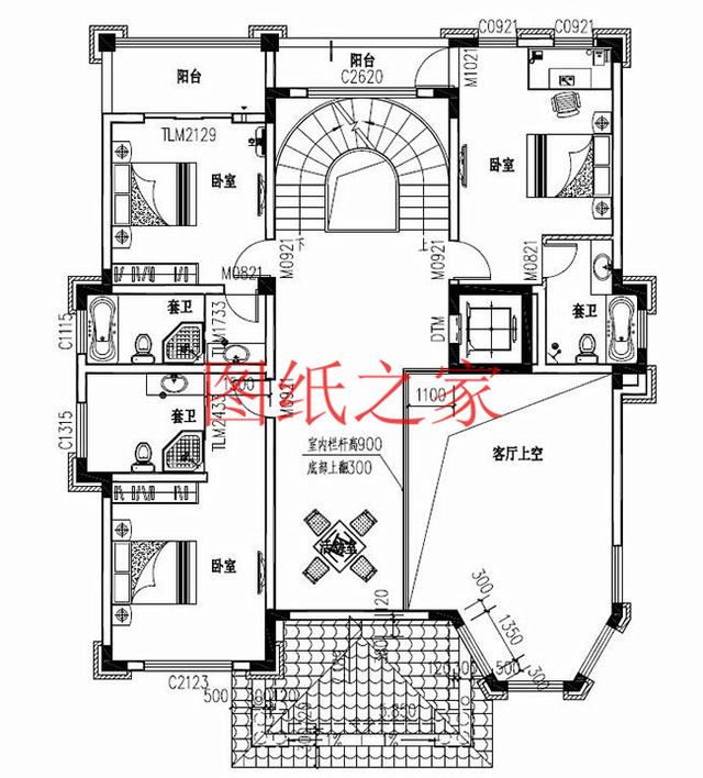 精致奢華的大戶型三層別墅設(shè)計圖，推薦給您獨一無二的建筑。