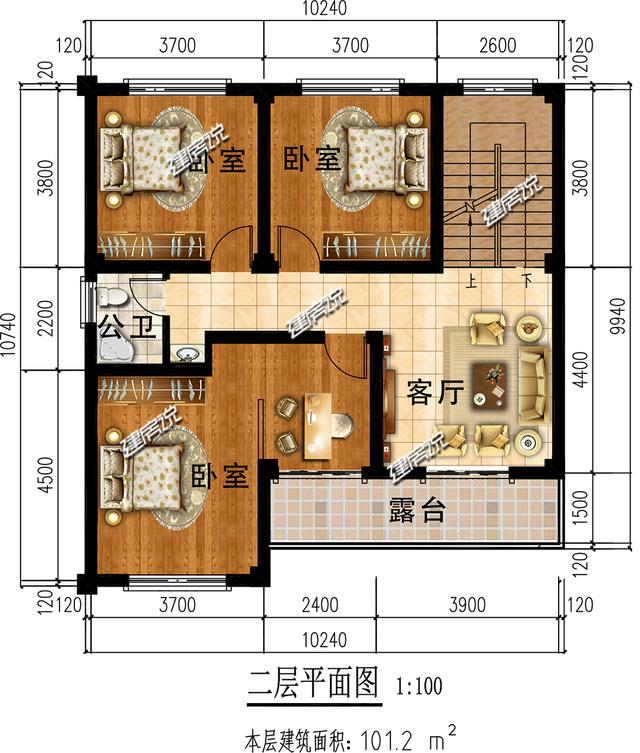 小占地別墅設(shè)計(jì)圖，宅基地雖小，101平別墅這樣建不吃虧。