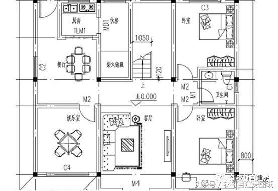 二層中式帶門樓別墅設(shè)計圖，人人都夸太耀眼。