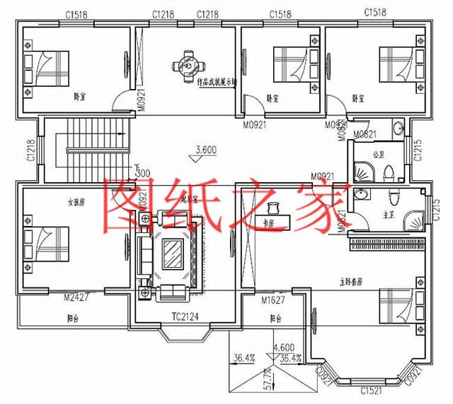 分享3套二層別墅設(shè)計圖，240平超大戶型，寬敞大氣。