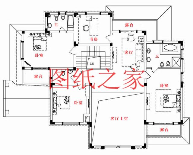 分享3套二層別墅設(shè)計圖，240平超大戶型，寬敞大氣。