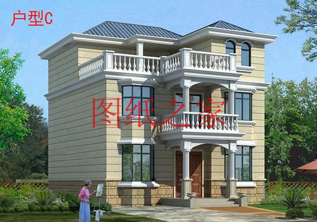 100平米的三層別墅設(shè)計(jì)圖，小戶型適應(yīng)性強(qiáng)，不受宅基地影響！