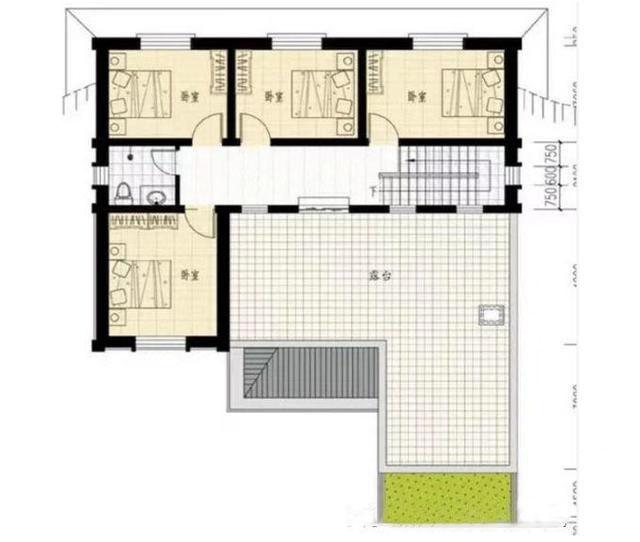 最新款式的別墅設計圖，占地100平米，四室兩廳帶車庫，實用又大氣。