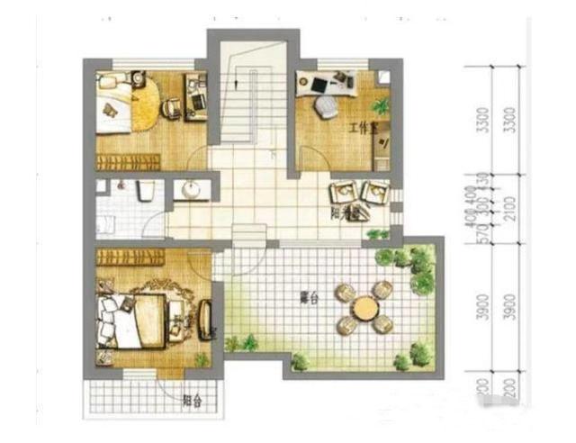 最新款式的別墅設計圖，占地100平米，四室兩廳帶車庫，實用又大氣。