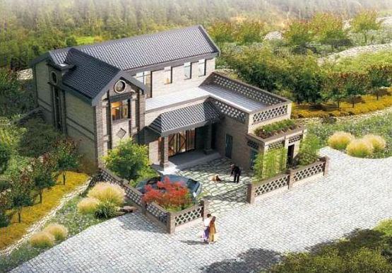 最新款式的別墅設計圖，占地100平米，四室兩廳帶車庫，實用又大氣。