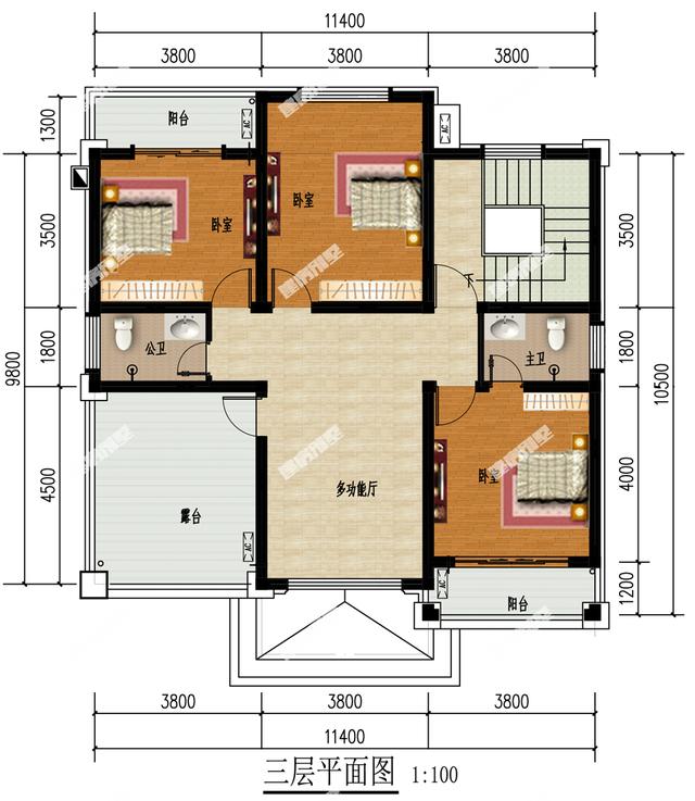 新型別墅設計圖，建造給父母共享天倫之樂。