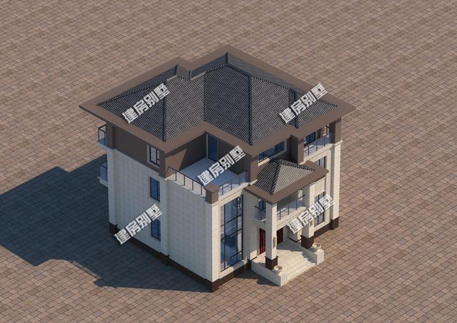 新型別墅設計圖，建造給父母共享天倫之樂。