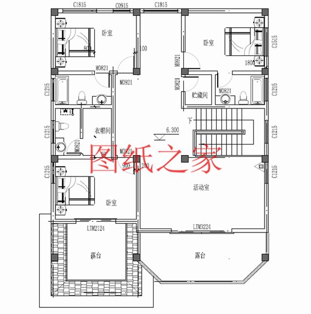 大戶型三層別墅設(shè)計(jì)圖，精美實(shí)用，絕對(duì)能讓你滿意！