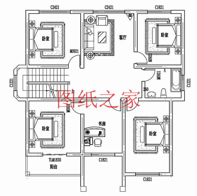大戶型三層別墅設(shè)計(jì)圖，精美實(shí)用，絕對(duì)能讓你滿意！