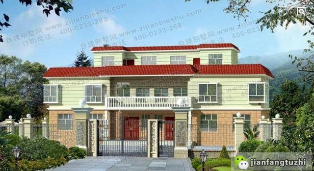 200平米三層雙拼自建房，適合兩兄弟建造，一家人其樂融融。