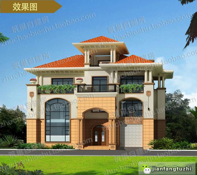 3款三層自建房，前后兩面帶陽臺(tái)，造價(jià)40萬以內(nèi)。