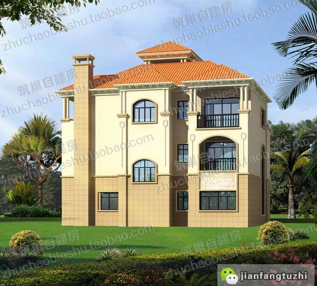 3款三層自建房，前后兩面帶陽臺(tái)，造價(jià)40萬以內(nèi)。