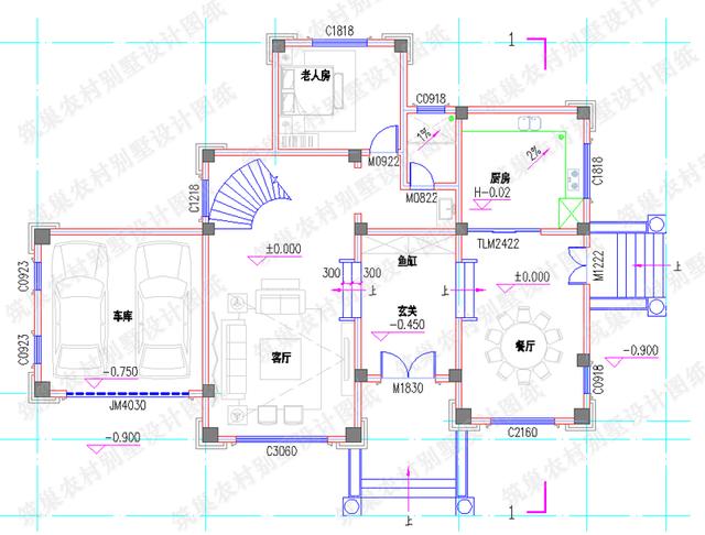 3款帶旋轉(zhuǎn)樓梯復(fù)式別墅設(shè)計圖，豪華與實用共存，您值得建造。