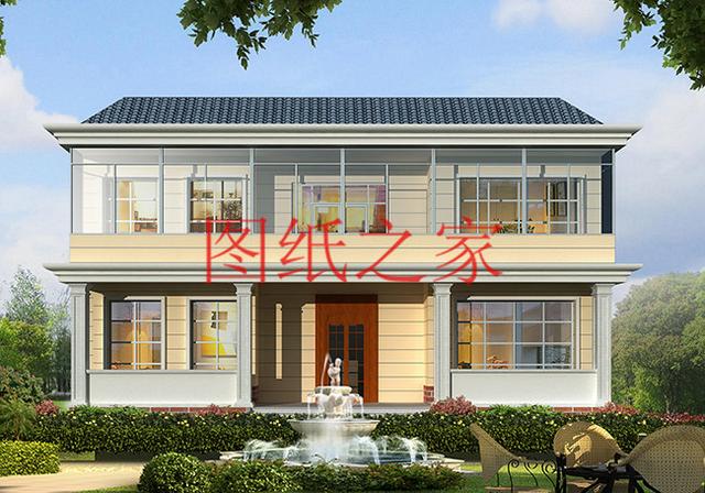 大戶型二層別墅設(shè)計(jì)圖，造價(jià)只要20萬(wàn)，很受大眾喜歡！