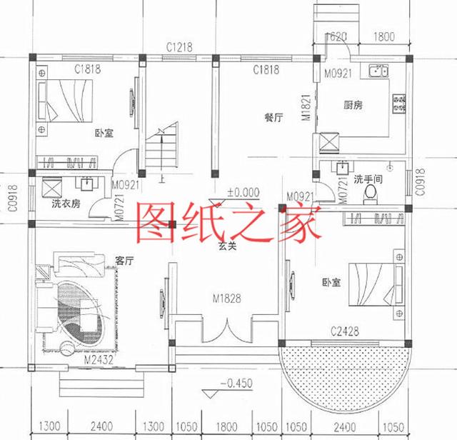 大戶型二層別墅設(shè)計(jì)圖，造價(jià)只要20萬(wàn)，很受大眾喜歡！
