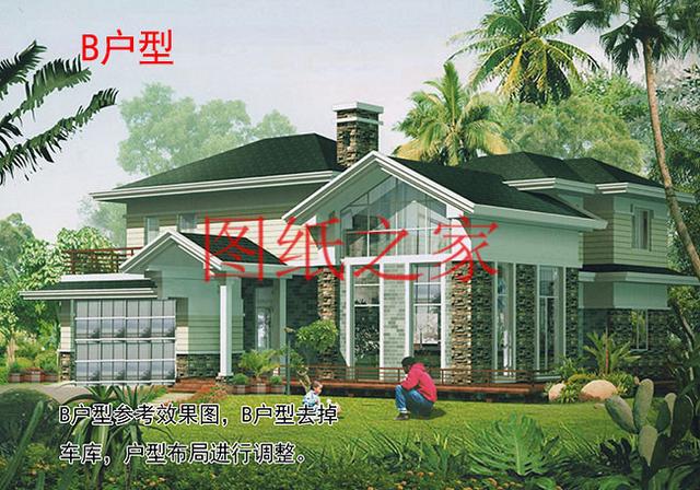 大戶型二層別墅設(shè)計(jì)圖，造價(jià)只要20萬(wàn)，很受大眾喜歡！